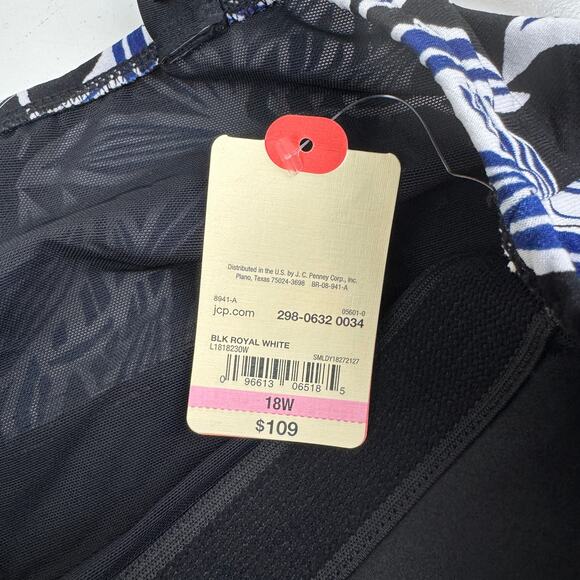 St. John's Bay Pool Beach Vacation Swim Dress With Tie Women's Size 18W - Picture 7 of 11